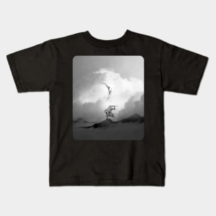 Black and White Faith Bird Kids T-Shirt